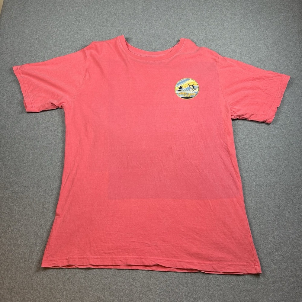 Marco Island Florida Fishing Graphic Tee XXL Coral Pink Alvins NOTE